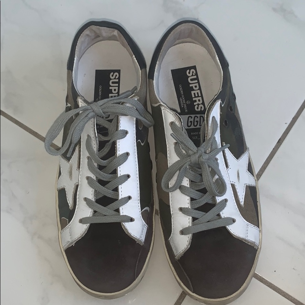 Golden Goose Camo Sneakers size US 9